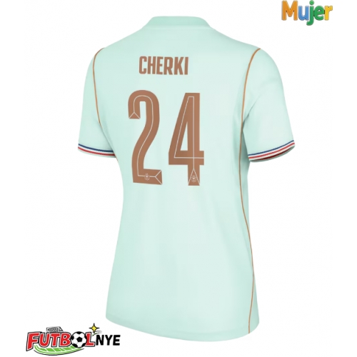 Camiseta Francia Rayan Cherki #24 Visitante Equipación para mujer Mundial 2026 manga corta